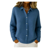 Fongt Button Knitted Sweater Cardigan Jacket Autumn And Winter New Solid Color Casual Fashion Women's Clothing