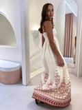 Sling Fashion Print Cotton Leprosy Dress 2025 Spring And Summer