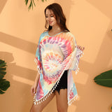 Women's Dress Seaside Vacation Leisure Beach Skirt Leopard Pattern Knitted Blouse Dress-Outfit
