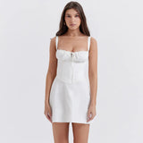 Spring 2023 New Style Sweet Slim Basic Strap Dress Woman-Outfit
