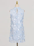 Fongt Sweet Style Dress Women 2025 Spring And Summer New Fresh Pearl Flowers Splicing Design Short