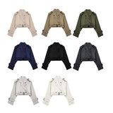 Fongt 2025 Spring New Women's Clothing With Belted Long-Sleeved Casual Windwear Coat