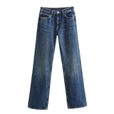 Fongt Long Leisure New Autumn 2025 Wide-Legged Jeans Women's Clothing