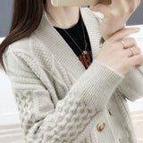 Femme Nouveaute 2022 Sweater Women Solid Long Sleeve Button Pullover Women Sweater Cardigans Knit Jersey Mujer Pull