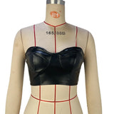 Fongt Batch Of New Solid Color Bright Face Skin Wrapped Chest Short Crop Women's Small Vest Woman-Outfit