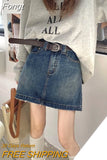 Denim Skirt Women Summer Korean style Street Women Short Skirt Jeans Casual Full Stretch Mini