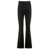 Wide Leg Pants Corduroy High Waist