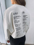 Sweatshirts for Women Vintage Letter Fashion Pullovers Tops Womens 2023 Spring Autumn Loose Sweatshirt Hoodies Female-Outfit