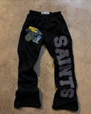 Fongt Popular SAINTS Series Printed Young Casual Broad Leg Trousers Hot