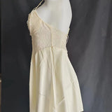 Fongt Pyjamas French Girl Skating Silk Splicing Lace Sling Pyjamas Pyjamas Ambiance Pyjamas Homewear