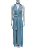 Style Multi-Wear Multi-Rope Cross-Back Sexy Bandage Dress Long Dress-Outfit