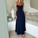 Fongt Summer New Women's Elegant Sexy T-Shirt With A-Word Sling Dress
