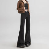 Fongt Retro High-Rise Jeans Women 2025 Autumn And Winter Plus Velvet New Viscous Trousers