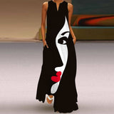 Boho Sleeveless V-Neck Long