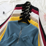 winter clothes Knitted woman sweaters Pullovers Autumn Winter Basic women's jumper Slim women's sweater pull long sleeve-Outfit