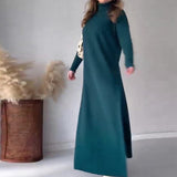 Fongt Solid-Color High-Collar Side Open-Fork Knitted Trousers Set In Autumn 2025