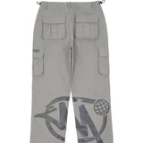 High Street Hip Hop Chao Alphabet Printed Overalls Men's And Women's Baggy Straight Casual Pants-Outfit