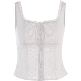 Fongt Slings With Lace Retro Top 2024 Summer Idyllic Eddies Hottie Vest