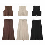 Fongt New Texture Vest Top 8338772 Long Dress 4764409