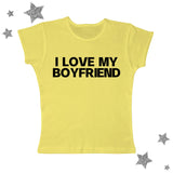 LOVE MY BOYFRIEND Summer Fashion Girls Pink Y2k Crop Top Harajuku Short Sleeve Women T-Shirt Baby Tee Streetwear EMO Girl Punk-Outfit