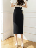Skirts Women Hip Skirts 2023 Fashion Women Clothing High Waist Split One Step Skirts Black Skirt Irregular Skirts