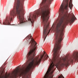 Fongt Summer New Half-Sleeved Print Loose Five-Sleeved Dress Casual Style Dress