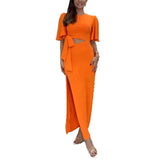 Fongt 2025 New Women's Temperament Solid Color Tie With Lumbar Collar Open Dress Women 661