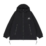 Y2K Green Windbreaker Jacket Women Oversized Hip Hop Streetwear Black Waterproof Coat Harajuku Boyfriend Style