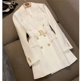 Fongt Fried Street Blaze Jacket Women's Long 2025 Spring And Autumn New Temperament British Wind Single Buckle Wind Wind Wind Wind Buckle Wind