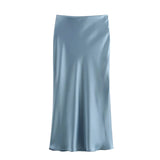 Fongt Women's Clothing INS Explosive Multi-Color Fashion Commuter Silk Stupor Feel Stubble Skirt