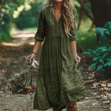 Fongt Shein Bohemian Vacation Cotton Jab Dress New Explosion