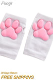 Lolita Sunscreen Arm Sleeves, 3D Simulation Silicone Cat Claw Anti-Skid Mittens Skin-Friendly Arm Cover for