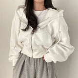 Fongt New Women's Coat Temperament Elegant Solid Color Lazy Hooded Sportswear Women's Coat 661