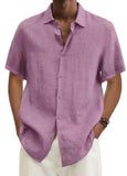 Fongt Explosion Summer V-Neck Button Cotton Cotton Pure Cotton Shirt Shirt Man Shirt
