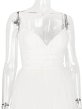 Sweetheart Neckline Strap Tulle Frill Midi Dress-Outfit
