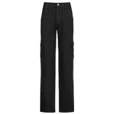 Loose Oversize Brown Jeans Women 2021 Casual High Waisted Cargo Pants With Pockets Vintage Cotton Trousers