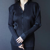 Fongt Folded Autumn New Solid Color Chinese Buckle Coat Shirt Daily Fashion Good Dress Women