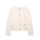 Fongt New Gold Buckle Trim Knitted Coat 6427144