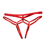 Open Underwear Lady Sexy Temptation Transparent Beauty Hip Tie With T-T-Word Trousers