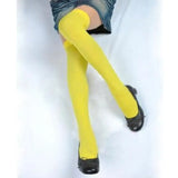 New Women's Knee High Candy Mesh Socks Ladies Neon Color Sexy Sheer Solid Thigh High Fancy Casual Colorful Socks