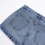 Fongt Women's New Fashion High-Waisted Denim Miniskirt