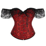 Fongt Girded Body Dress Retro Collar Collar Girded Corset Bras Shaped Black Lady