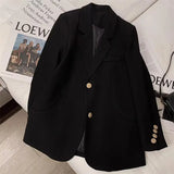 Fongt Suit Jacket Female GJ Sense Spring Autumn 2024 New Korean Version Fashion In The Long Small Suit Woman-Outfit
