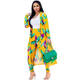 print long sleeve cardigan pants summer two piece set long cardigan pants 2 piece set summer women's suits loose