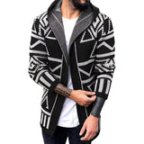 Fongt Men's Autumn And Winter Cardigan Sweater Mid-Long Knitted Jacket