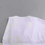 Spring Pleated Asymmetrical Cotton T-Shirt 0254338-Outfit