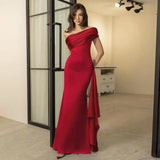 Fongt Shoulder Mesh Ribbon Dress Dress In New Temperament Black Dress
