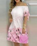 Fongt Women's Clothing 2023 Spring And Summer New Mid-Summer One-Word Commuting Dress
