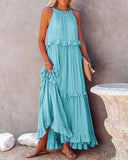 Fongt Hot New Summer Women's New Temperament Long Drag Skirt Skirt Dress Dress