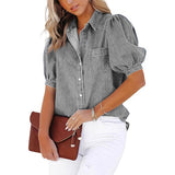 Fongt Spring And Autumn New Imitation Of The Denim Shirt Cardigan European Version Of Multi-Color Multi-Color Multi-Code